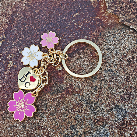 Cherry Blossom Enamel Keyring/keychains // Key Ring Key Chain -  Sweden