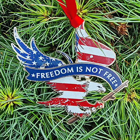 Freedom Is Not Free Eagle Ornament