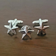 Silver Star Cufflink and Lapel Pin Set