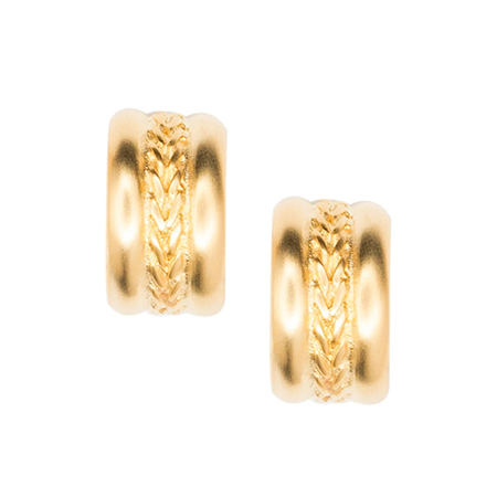 Braid Design Hoop Clip Earrings