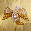 First Lady Pearl and Gold Dove Pin