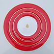 Great Seal Red Tableware 3 Piece Set