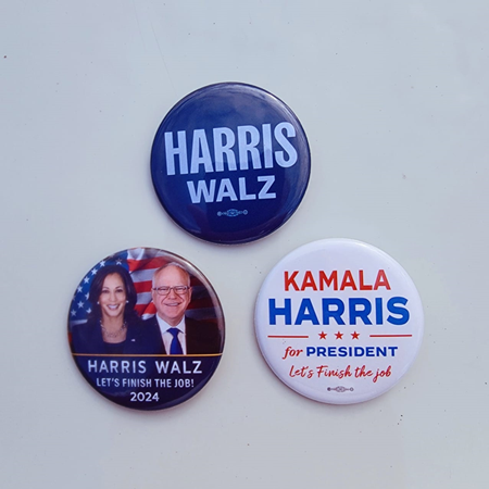 Harris Walz 2024 Campaign Button Set