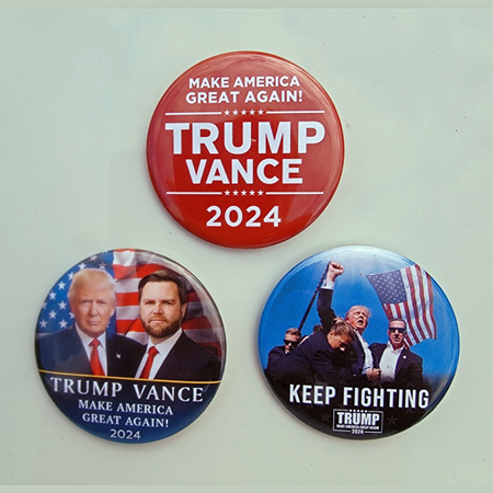 Trump Vance 2024 Campaign Button Set